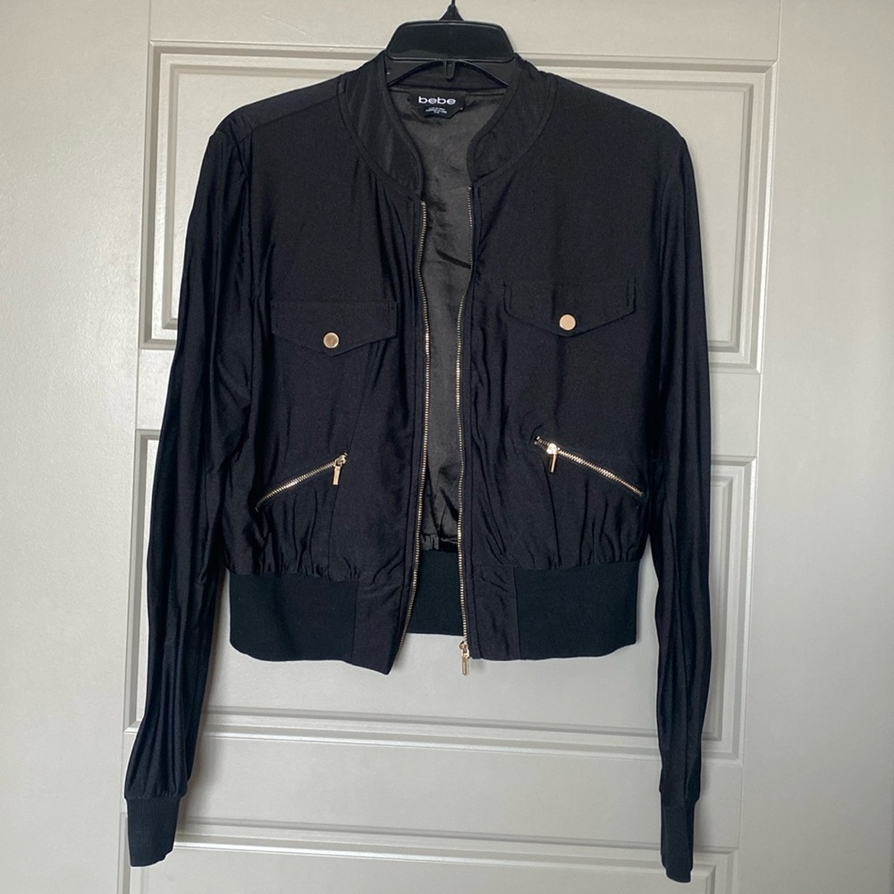 Black Bebe bomber jacket
